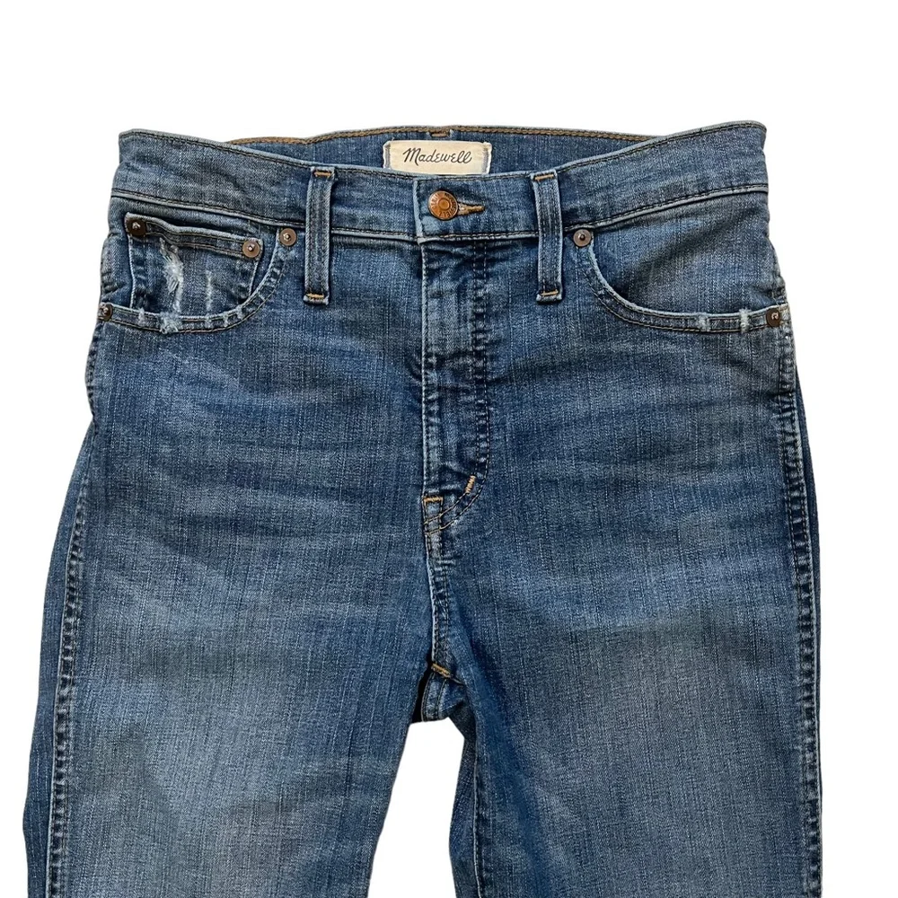 Madewell 10" High-Rise Skinny Jeans: Drop Step-Hem Edition, Sz 28 - Picture 6 of 15